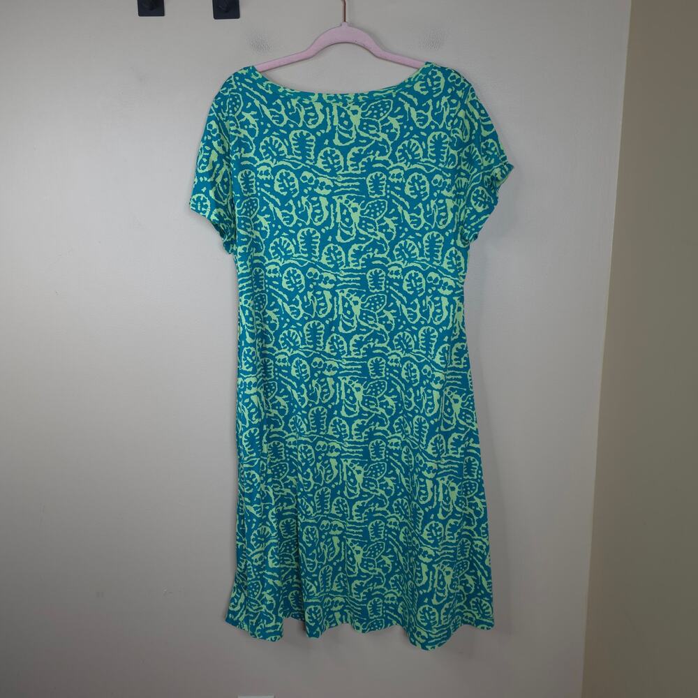 Soft Surroundings Short Santiago Gaia Dress in Tropical Green Size XL - Picture 5 of 8